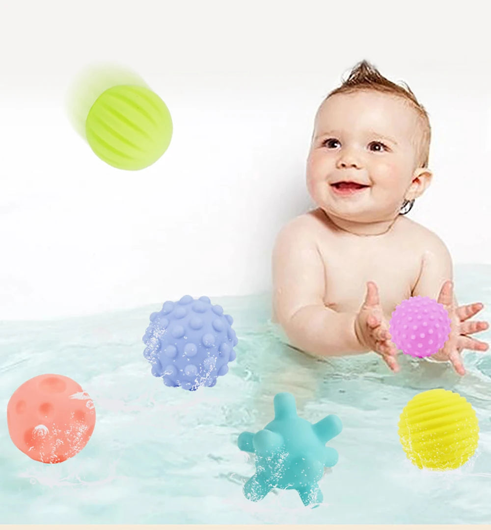 6 Stück strukturierte Multi-Ball-Set entwickeln taktile Sinne Spielzeug Baby Touch Hand Ball Spielzeug Training Ball Massage weiche Bälle Kinder Geschenke