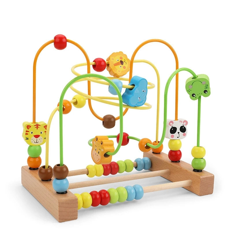 Montessori Holz Achterbahn & Perlenlabyrinth – Das clevere Lernspielzeug für kleine Mathe-Entdecker!