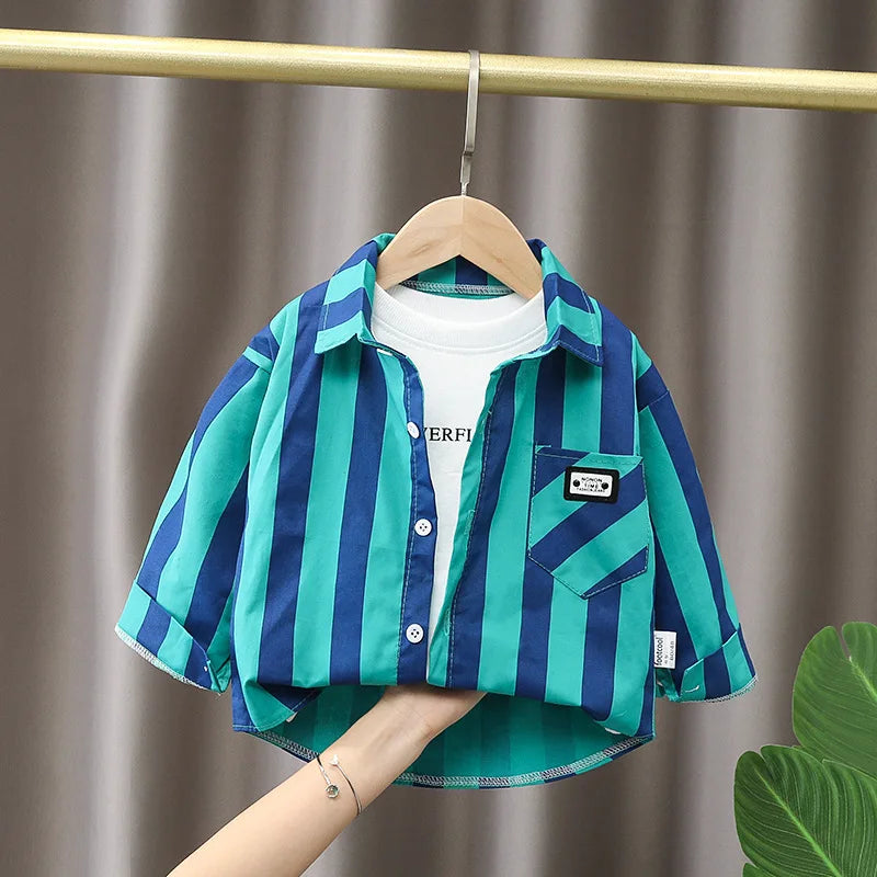 Kinder-Hemd-Kleidung, Frühling, Kariertes Kinder-Hemd – Klassische Baumwoll-Bluse für Jungen & Mädchennne Blusen, Kleidung, Kleinkind, Jungen, karierte Baumwolle, Tops, 1, 2, 3, 4 Jahre, Kinder-Langarmshirt
