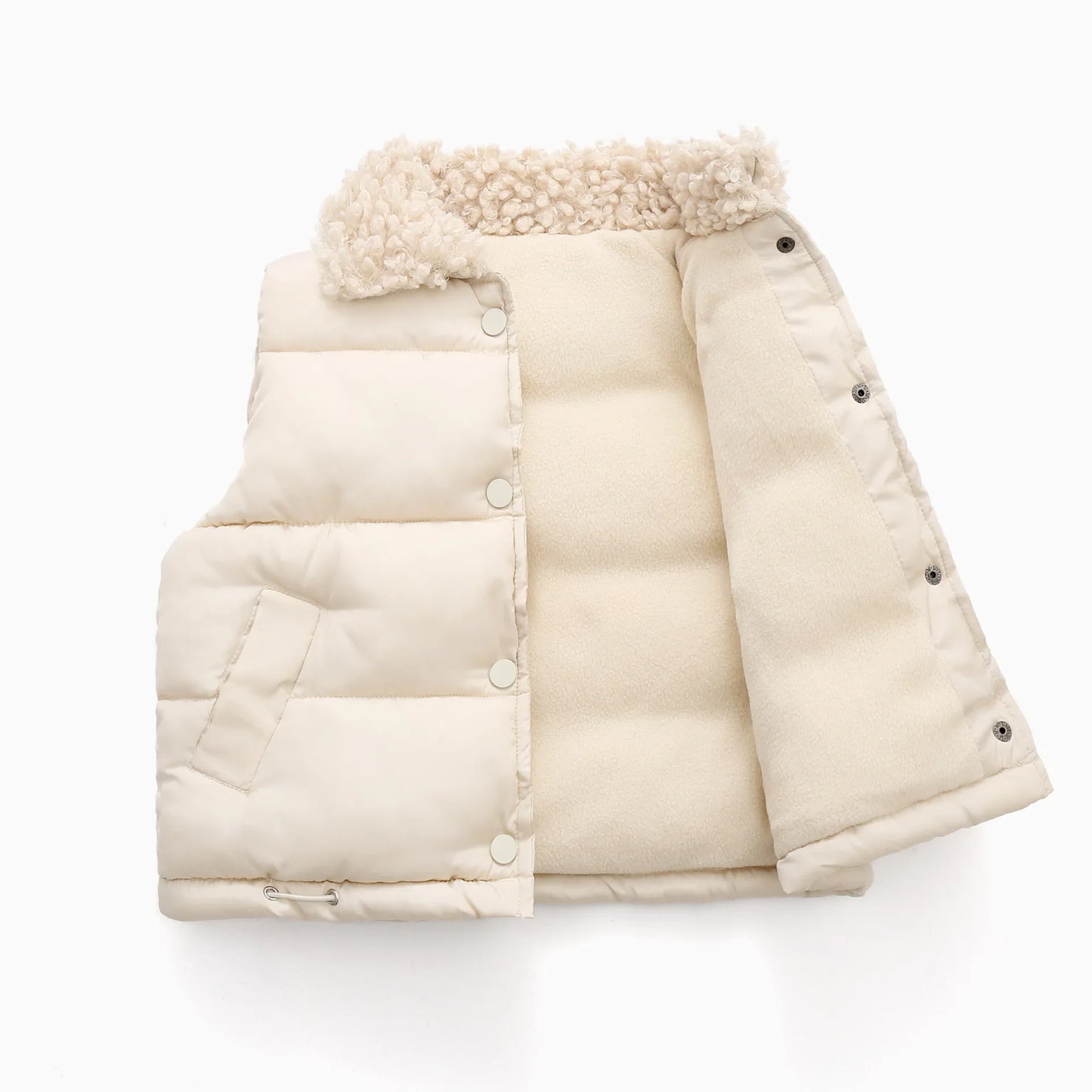 Warme Weste für Jungen & Mädchen – Ärmellose Jacke mit Kapuze