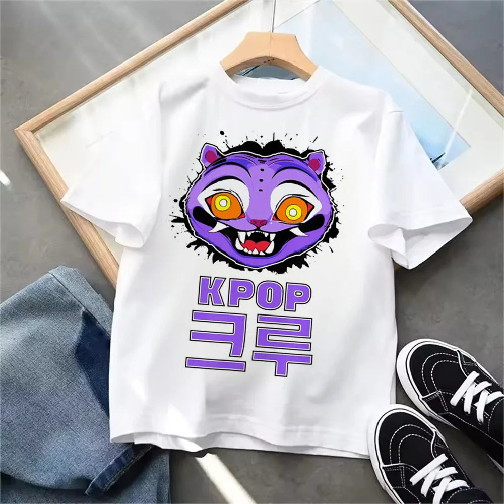 "Kpop Demon Hunters" T-Shirt – Lässiges Sommer-T-Shirt für Kinder