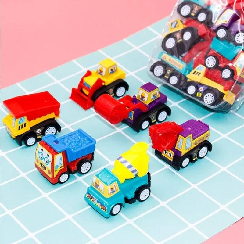 6 Stück Mini Auto Set Kinder Cartoon Spielzeug Geburtstags Geschenk