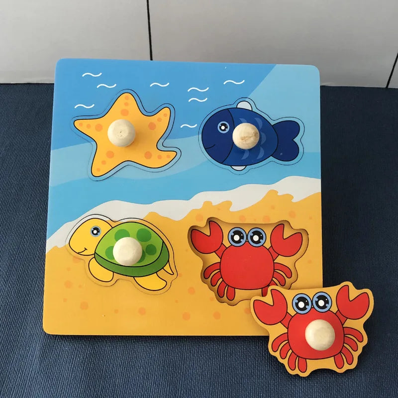 Montessori Holzspielzeug für Babys (1-3 Jahre) – Lernpuzzle & Entwicklungsspiel für kleine Entdecker!