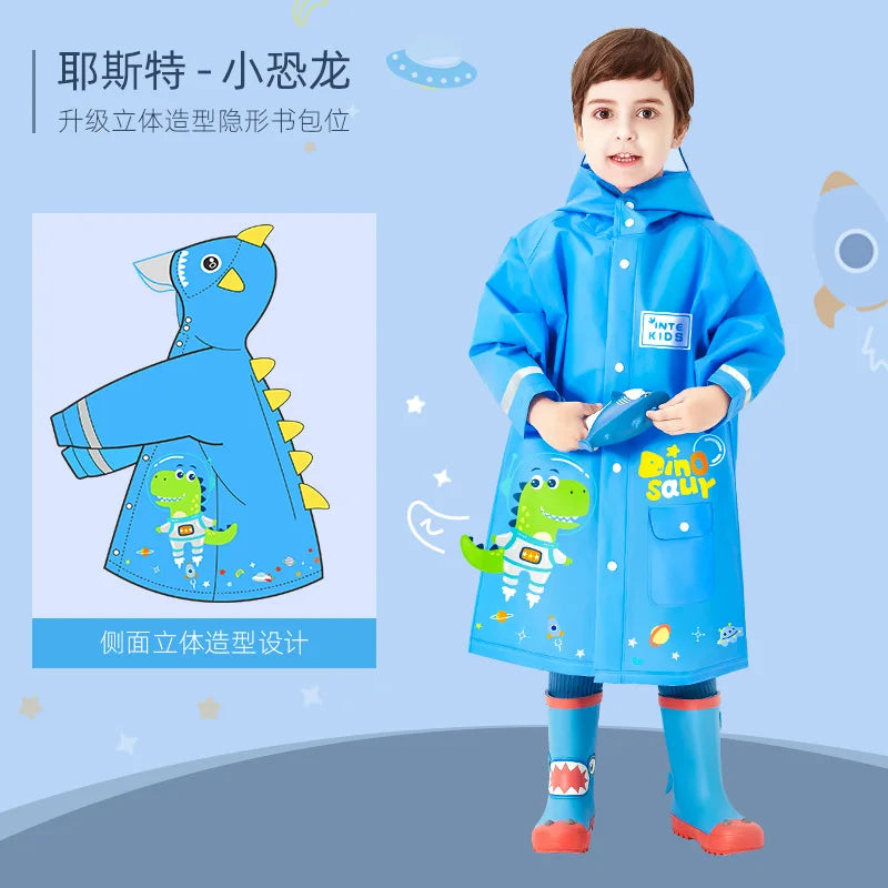 Niedlicher Polyester-Kinder-Regenmantel, wasserdichter Regenmantel für den Außenbereich, für Kinder, undurchlässiger Poncho, Regenjacke für Jungen und Mädchen