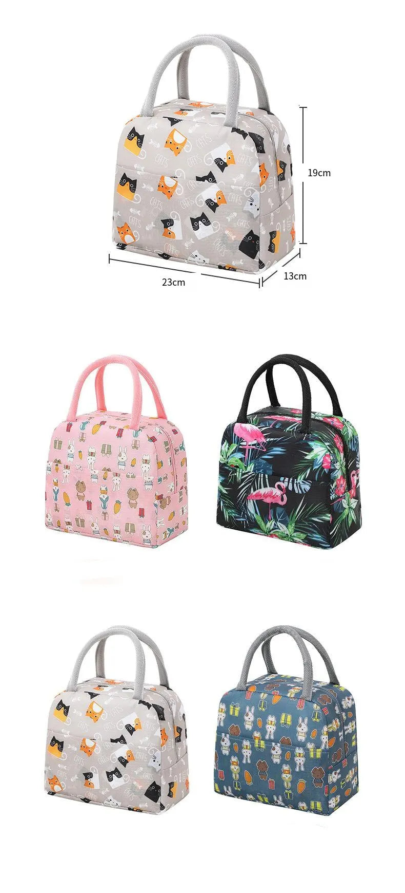 Cartoon Kinder Lunchbox Tasche – Isolierte tragbare Bento Tasche