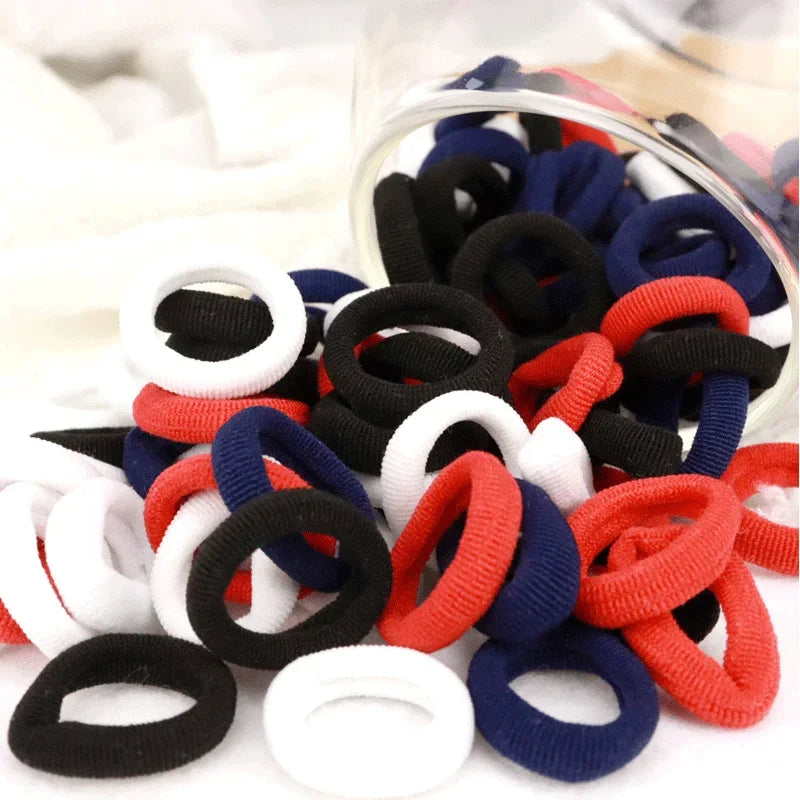 200er Set Bunte Haargummis – Elastische Haarbänder für Kinder