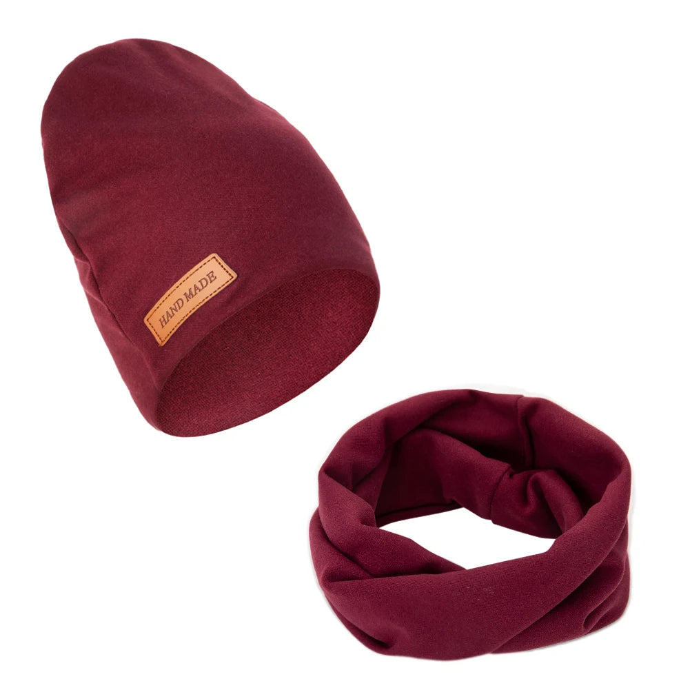 Kuscheliges Baby-Mützen-Set – 2-teiliges Mützen & Schal-Set aus weichem Kaschmir-Imitat