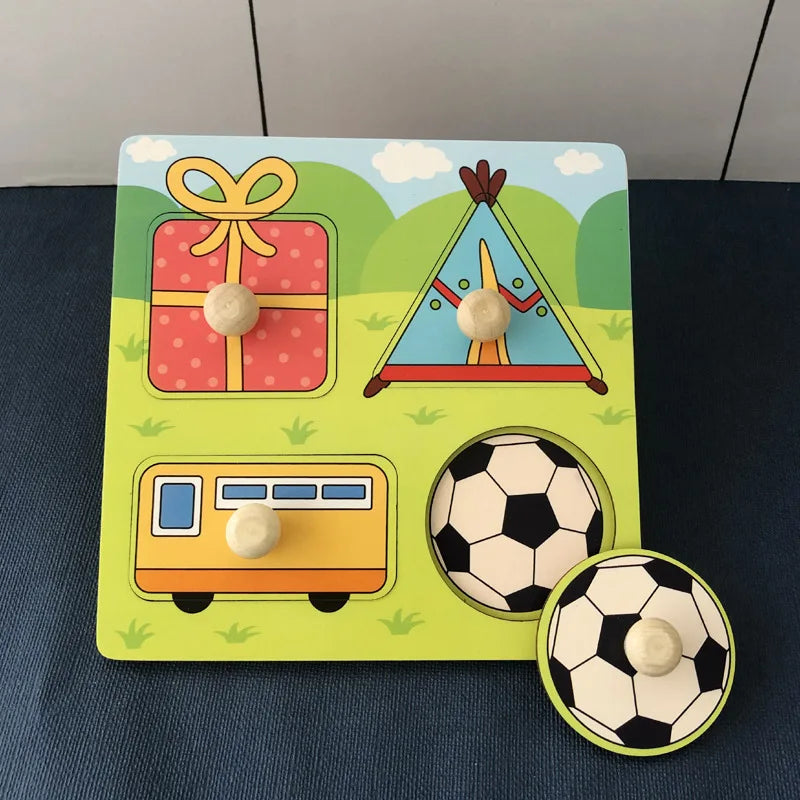 Montessori Holzspielzeug für Babys (1-3 Jahre) – Lernpuzzle & Entwicklungsspiel für kleine Entdecker!