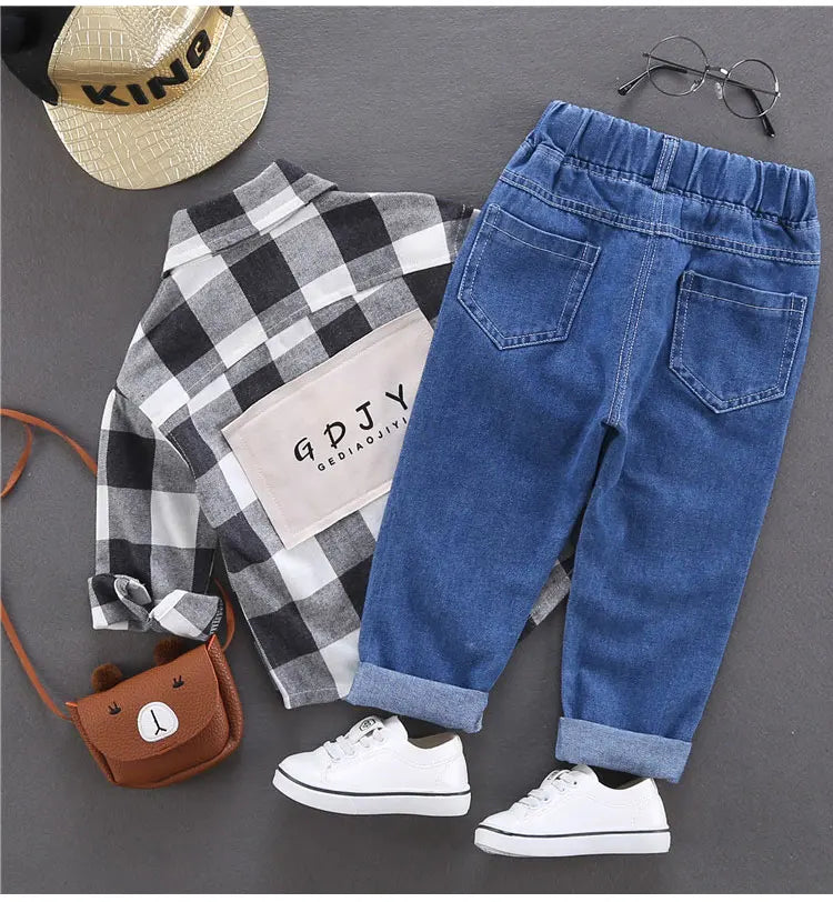 Lässige Jeans für Jungen – Stretch-Denim mit elastischem Bund