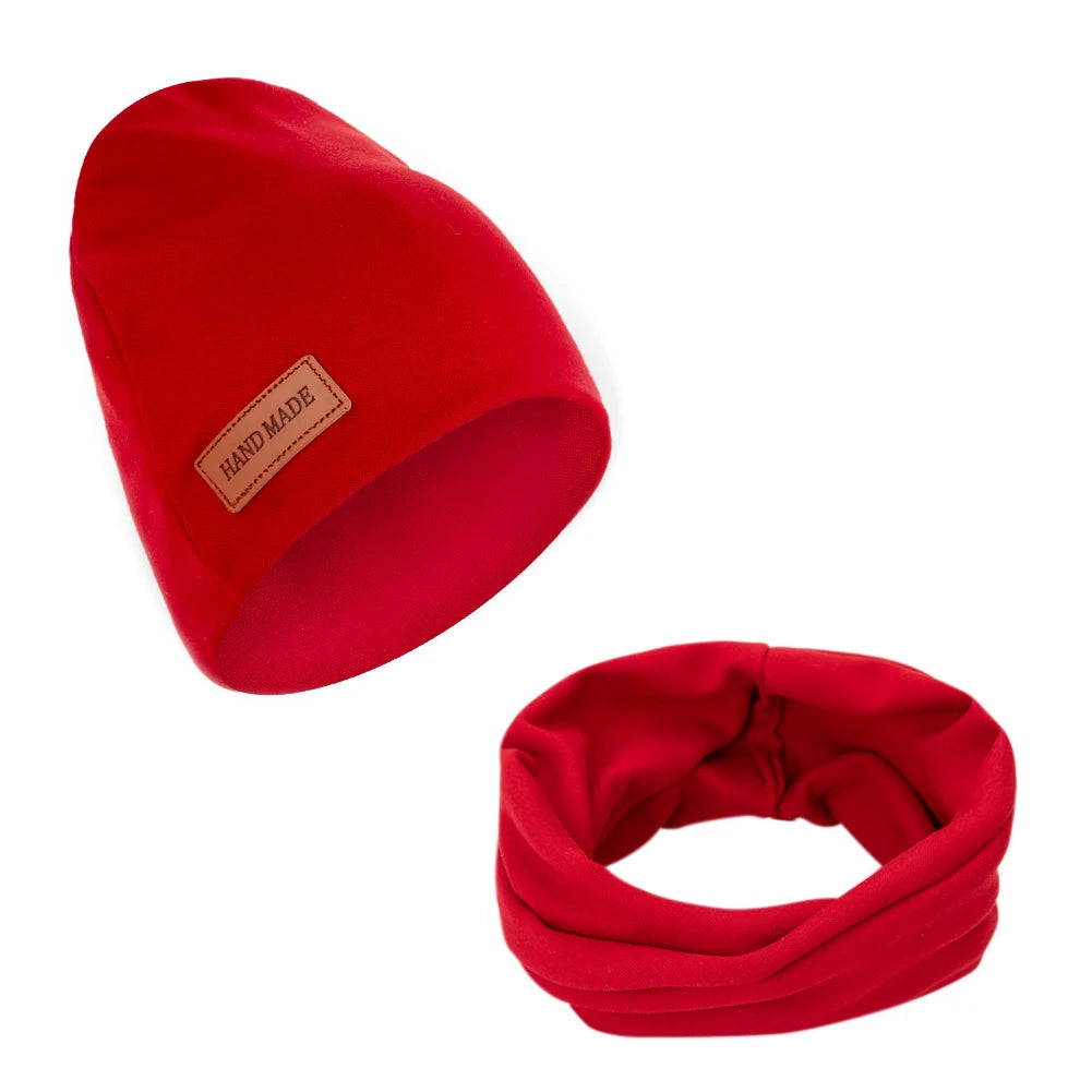 Kuscheliges Baby-Mützen-Set – 2-teiliges Mützen & Schal-Set aus weichem Kaschmir-Imitat