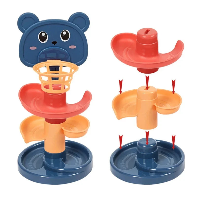 Montessori Regenbogen-Spinturm – Pädagogisches Steck- und Drehspiel für Kinder