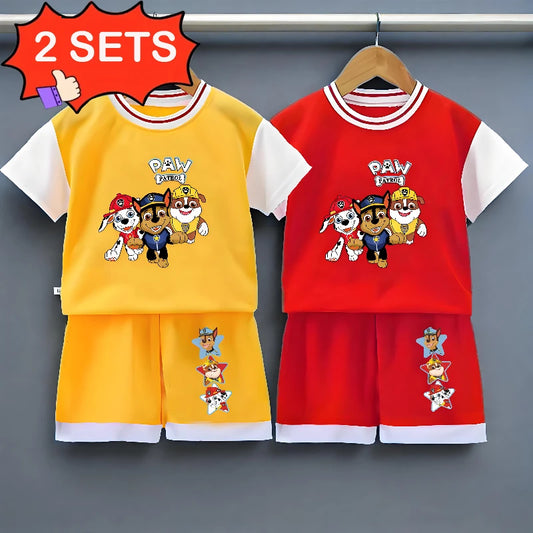 PAW PATROL Sport-Set für Jungen – Atmungsaktives T-Shirt & Shorts für den Sommer