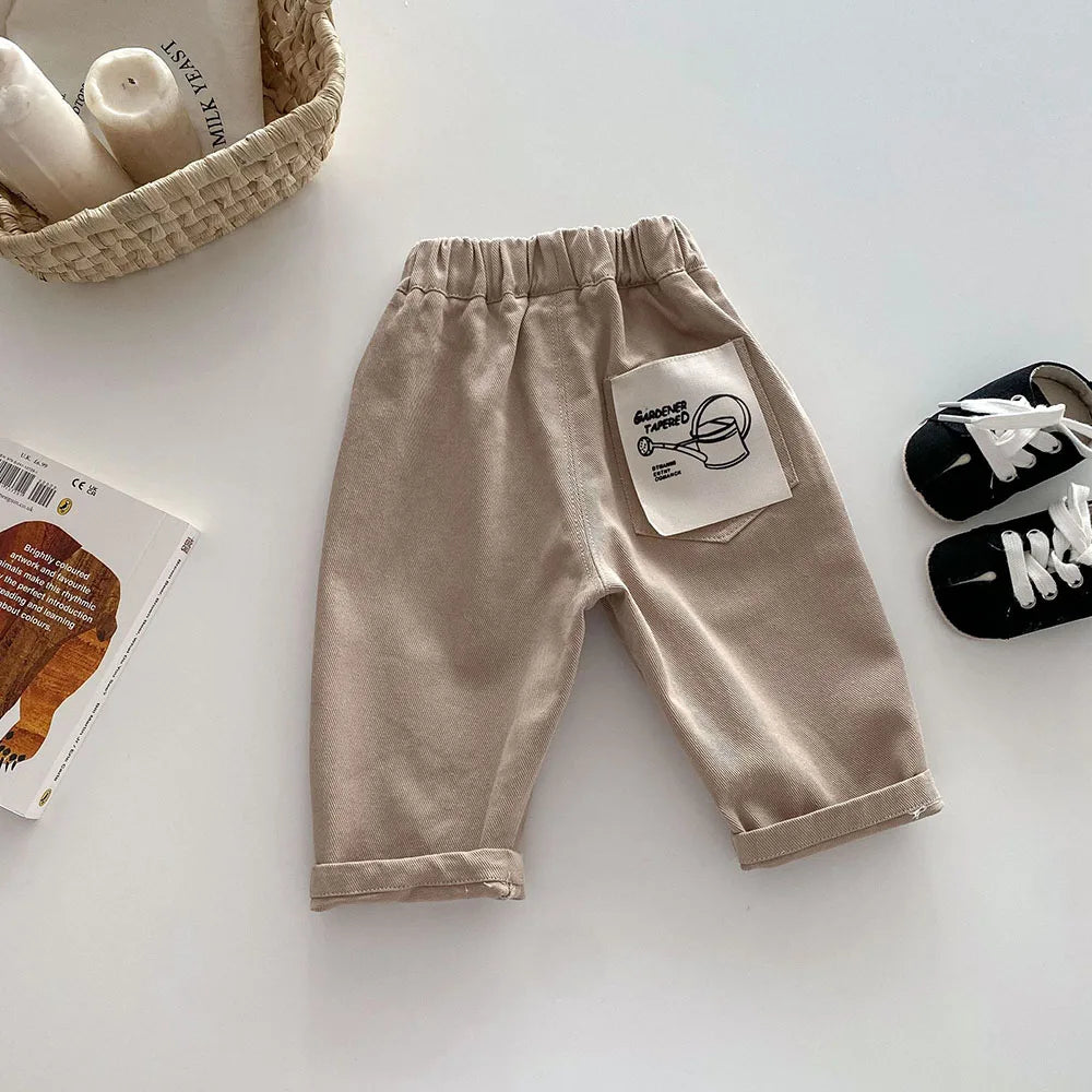 Unifarbene Hose – Bequeme Freizeithose für Kinder mit elastischem Bund