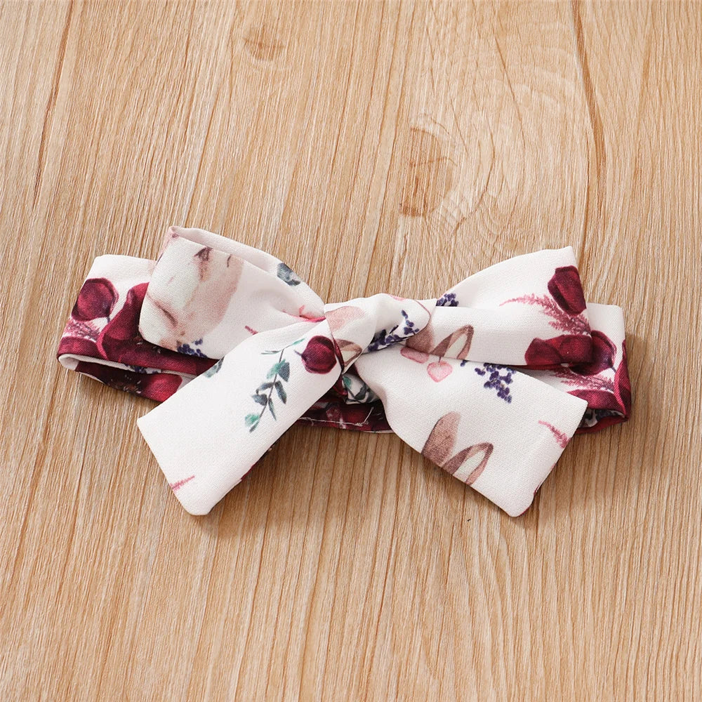 3 teiliges Blumen-Set für Neugeborene – 3-teiliges Outfit mit Strampler & Trägerhose