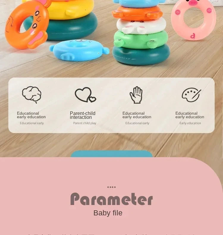 Montessori Regenbogen-Spinturm – Pädagogisches Steck- und Drehspiel für Kinder