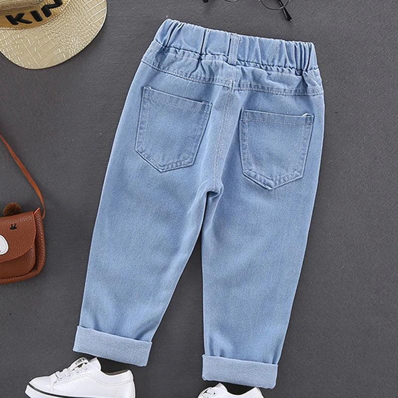 Lässige Jeans für Jungen – Stretch-Denim mit elastischem Bund