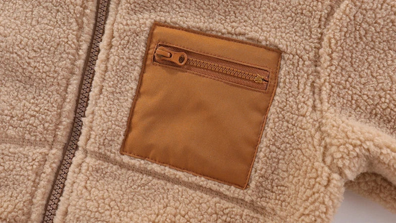 Stylishe & Warme Fleece-Jacke für Kinder  – Plüsch-Mantel mit Reißverschluss für Herbst & Winter