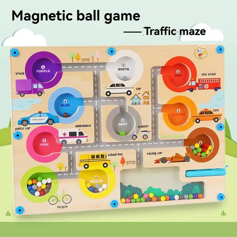 Magnetisches Zahlen-Labyrinth – Puzzle-Spiel für Konzentration und Motorik