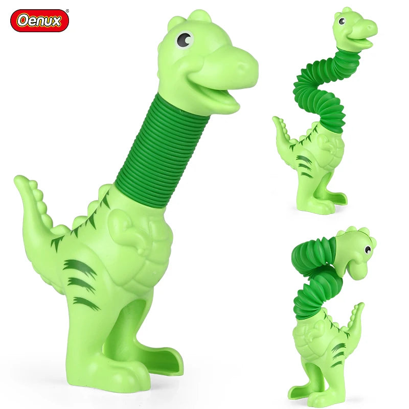 3er Set Biegsame Pop Rohr Dinosaurier – Stressabbau & Spaß für Kinder und Erwachsene (3–12 Jahre)