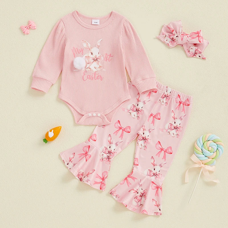 Oster-Outfits für Neugeborene – 3-teiliges Set mit Hasen-Motiv
