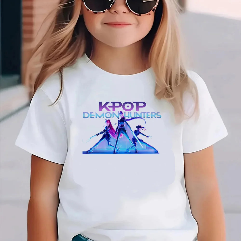 Kinder T-Shirt „Kpop Demon Hunters“ – Cooles T-Shirt im Harajuku-Stil