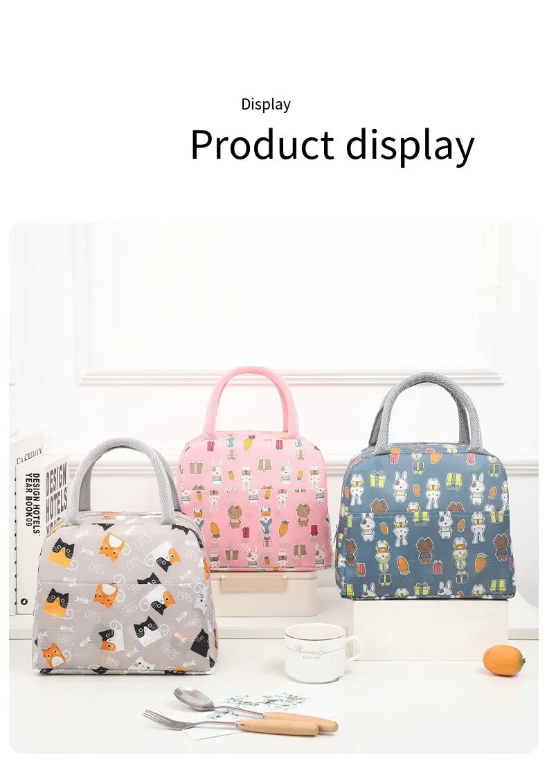 Cartoon Kinder Lunchbox Tasche – Isolierte tragbare Bento Tasche