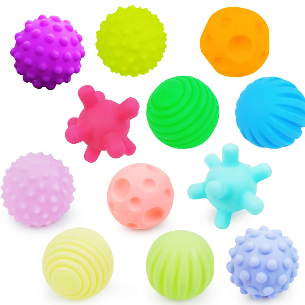 6 Stück strukturierte Multi-Ball-Set entwickeln taktile Sinne Spielzeug Baby Touch Hand Ball Spielzeug Training Ball Massage weiche Bälle Kinder Geschenke