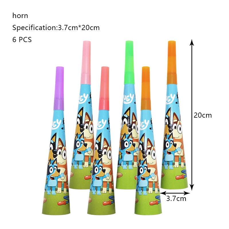 Bluey Geburtstag Deko-Set – Ballons & Partyzubehör für Kinder