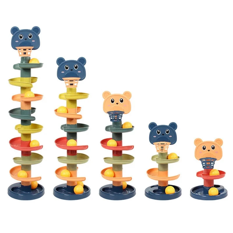 Montessori Regenbogen-Spinturm – Pädagogisches Steck- und Drehspiel für Kinder