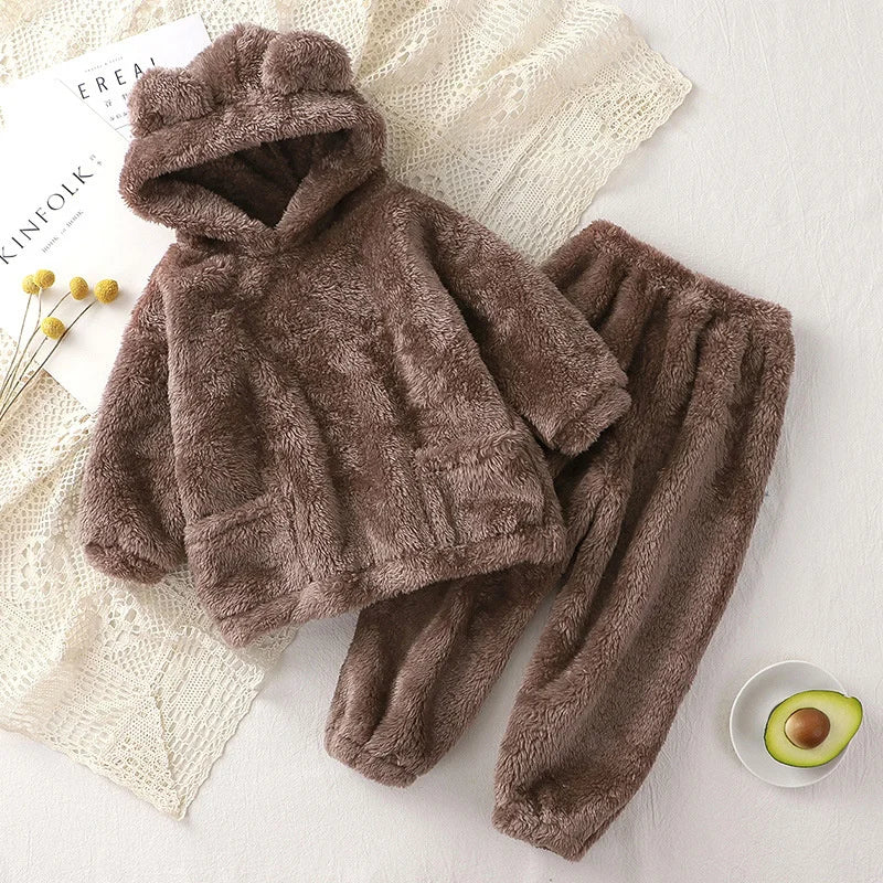 Chilliger Fleeceanzug – Dickes Fleece-Set mit Kapuze für Herbst & Winter