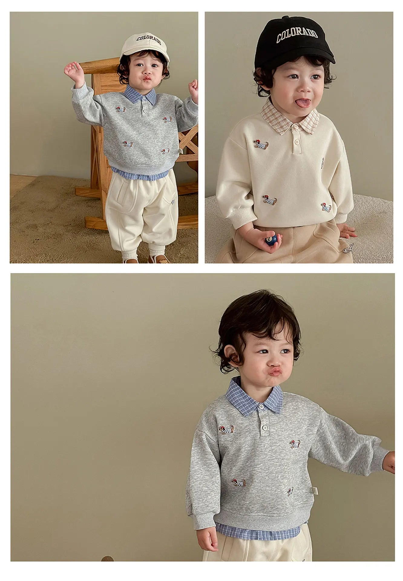 Two-Piece-Pullover für Jungen – Cartoon-Hoodie für den Herbst
