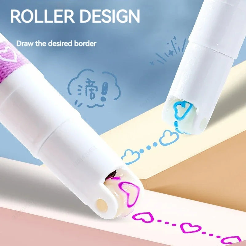 6-teiliges Textmarker- und Marker-Set – Kawaii, Kurven & Linien für Schule, Büro & Geschenk!