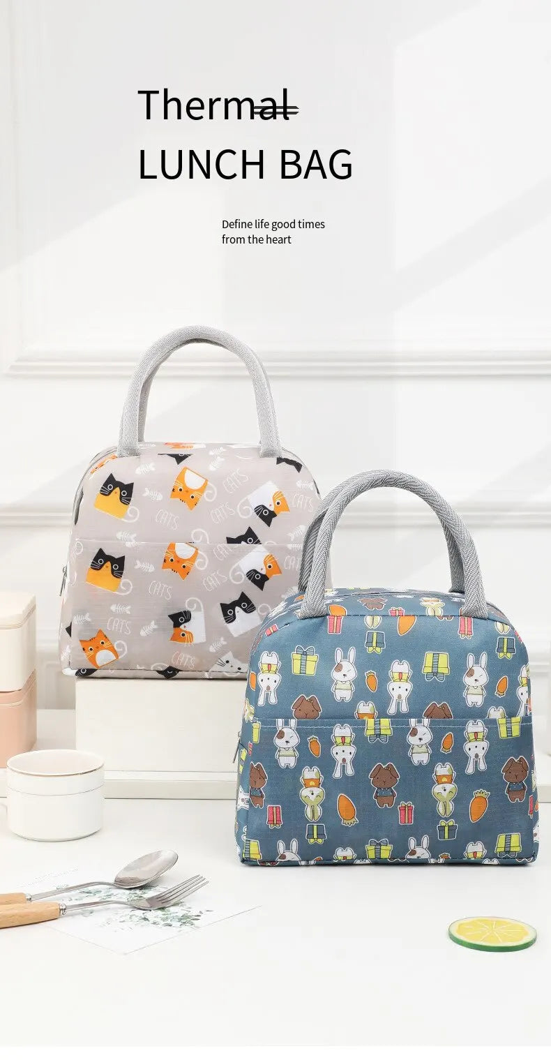 Cartoon Kinder Lunchbox Tasche – Isolierte tragbare Bento Tasche
