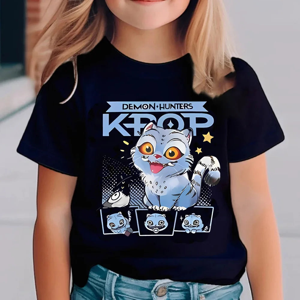 Kinder T-Shirt „Kpop Demon Hunters“ – Cooles T-Shirt mit verschiedenen Kpop Motiven
