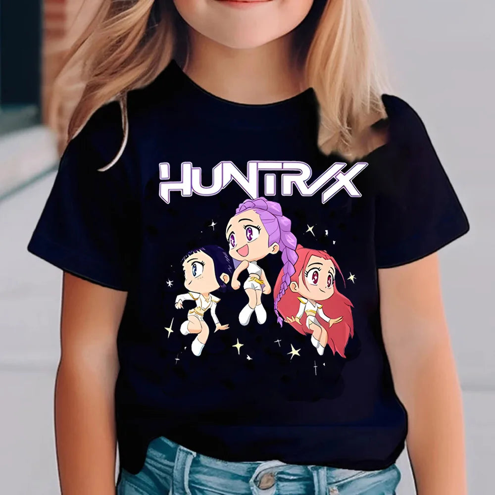 Kinder T-Shirt „Kpop Demon Hunters“ – Cooles T-Shirt mit verschiedenen Kpop Motiven