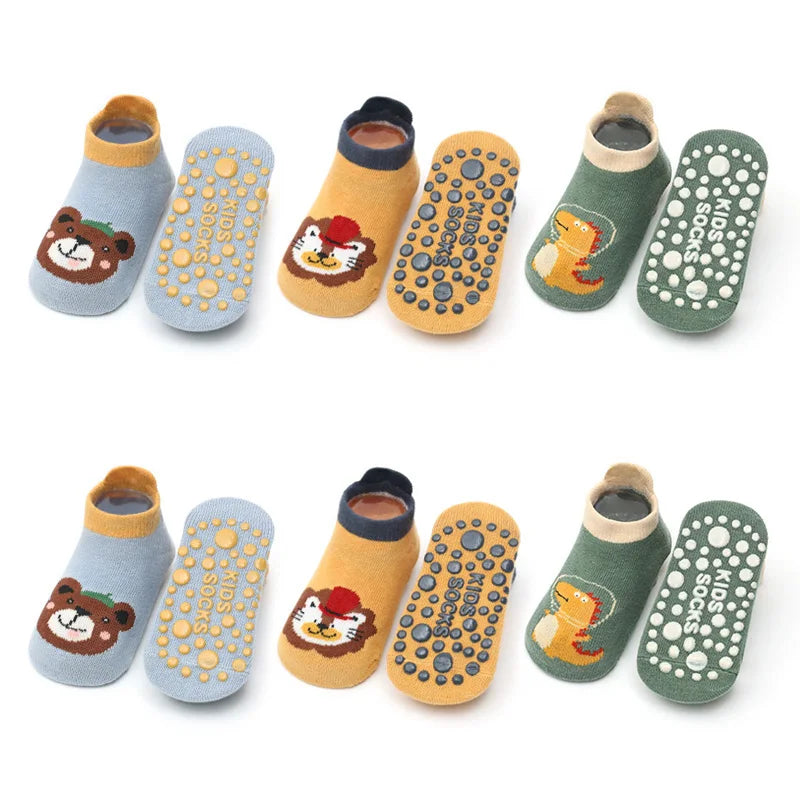 Niedliche Baumwollsocken für Kinder – 6 Paar mit süßem Tier-Design für kleine Füße!