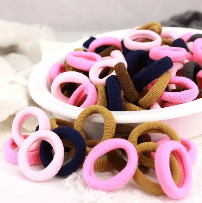 200er Set Bunte Haargummis – Elastische Haarbänder für Kinder