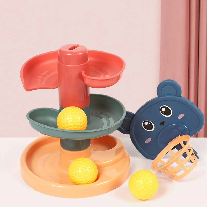 Montessori Regenbogen-Spinturm – Pädagogisches Steck- und Drehspiel für Kinder