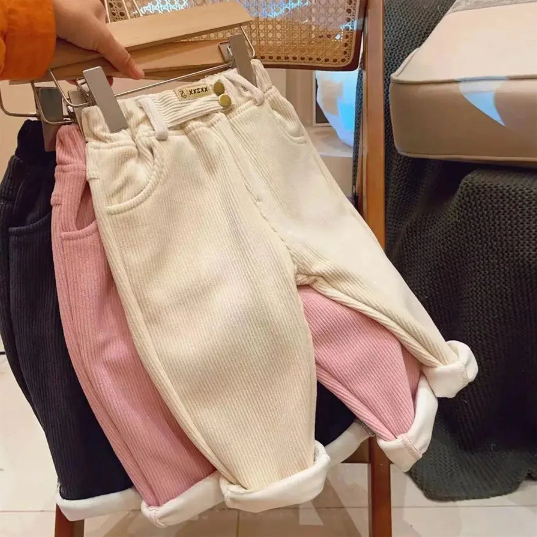 Warme Cord-Hose – Lässige Freizeithose für Kinder mit hohem Bund