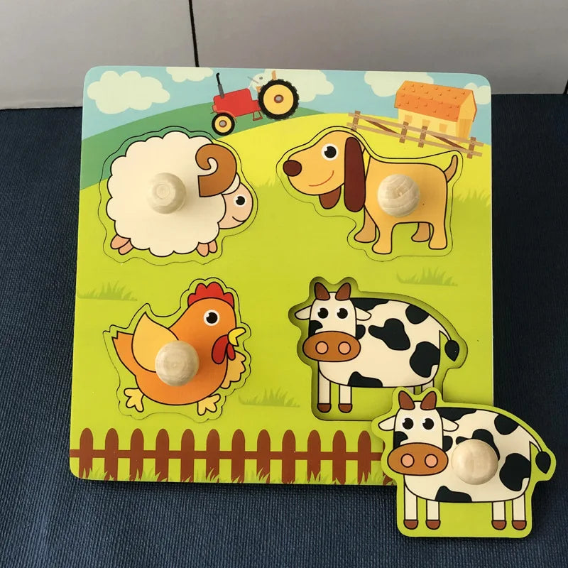 Montessori Holzspielzeug für Babys (1-3 Jahre) – Lernpuzzle & Entwicklungsspiel für kleine Entdecker!
