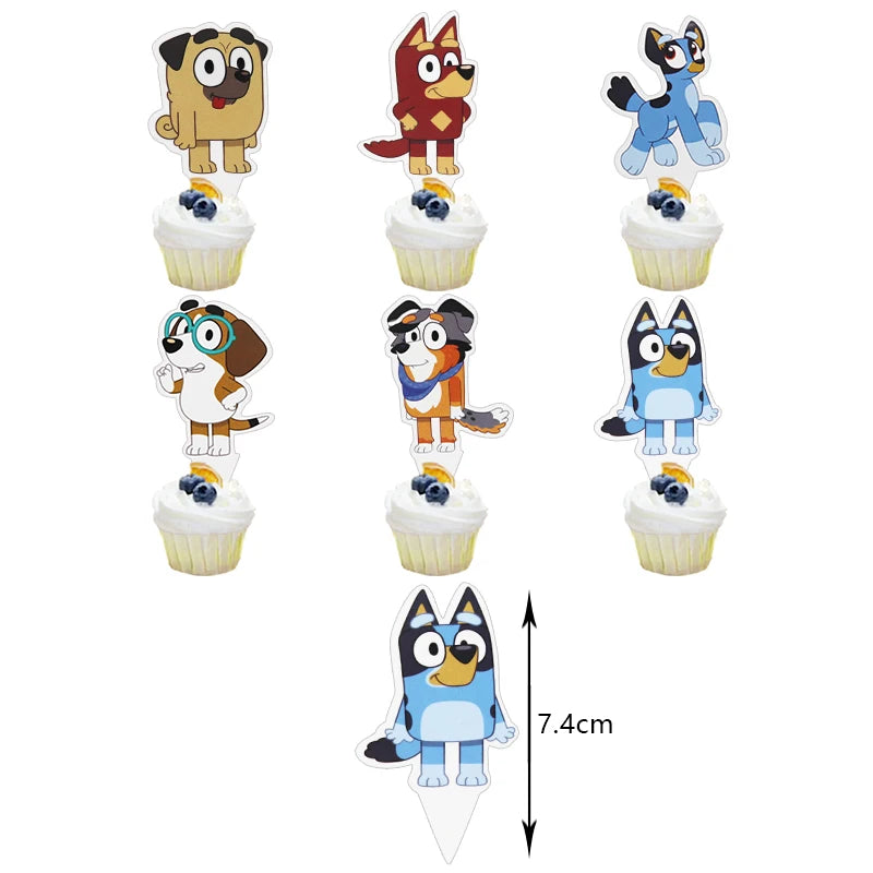 Bluey Geburtstag Deko-Set – Ballons & Partyzubehör für Kinder