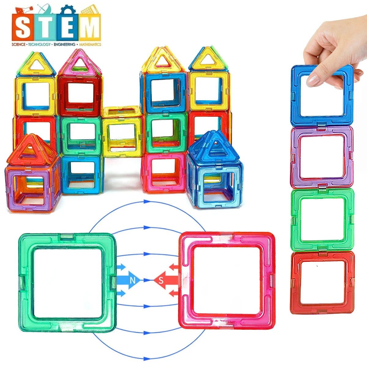 Magnetische Bausteine für Kinder – Kreatives STEM-Konstruktionsspielzeug