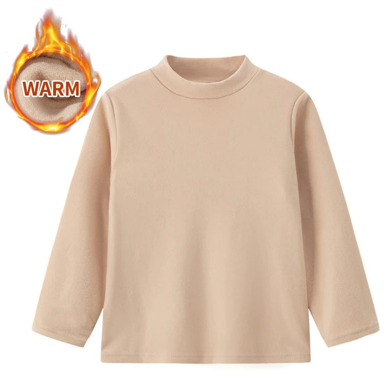Unisex Langarm-T-Shirt mit mittelhohem Kragen  – Schlichtes Basic für Herbst und Winter auch im 3er Pack