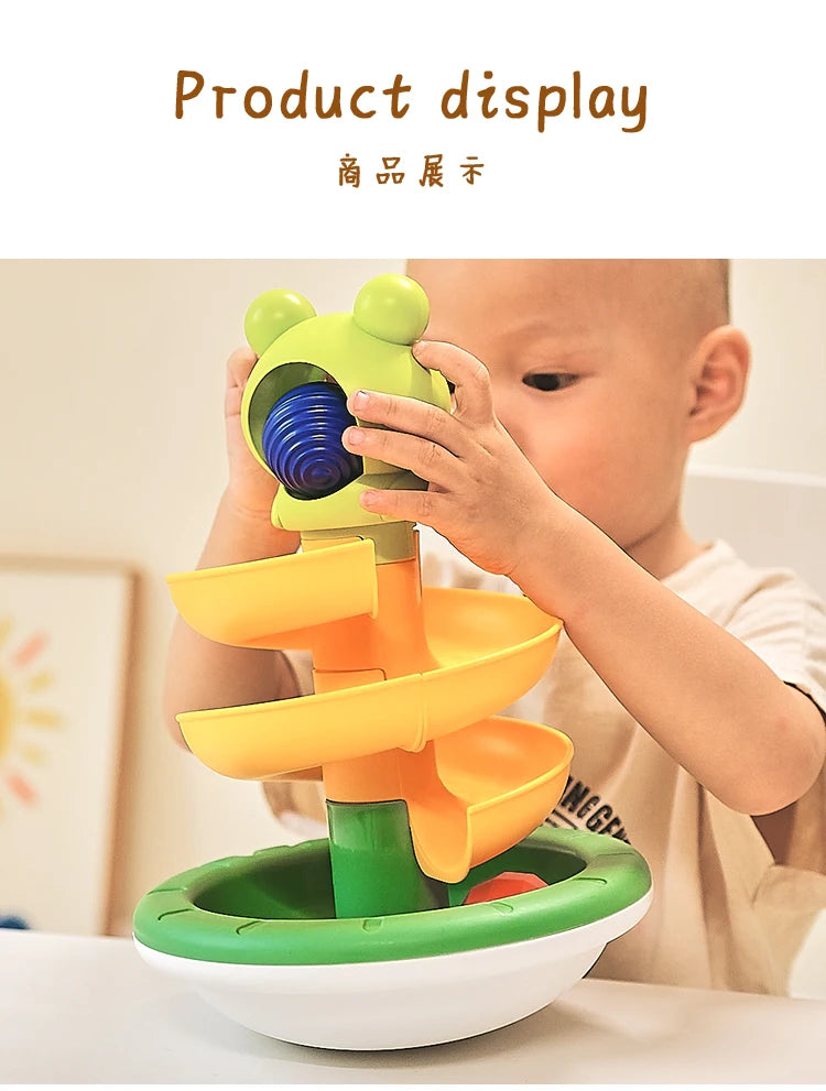 Montessori Regenbogen-Spinturm – Pädagogisches Steck- und Drehspiel für Kinder