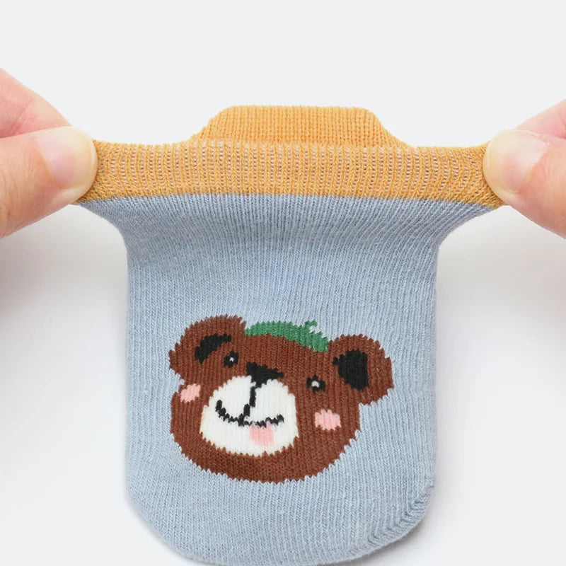 Niedliche Baumwollsocken für Kinder – 6 Paar mit süßem Tier-Design für kleine Füße!