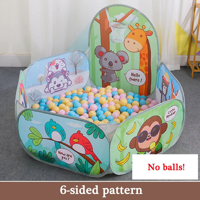 Ballbecken mit Korb ( 1,2 Meter ) – Das coole Indoor- und Outdoor-Spielzeug für Kinder.