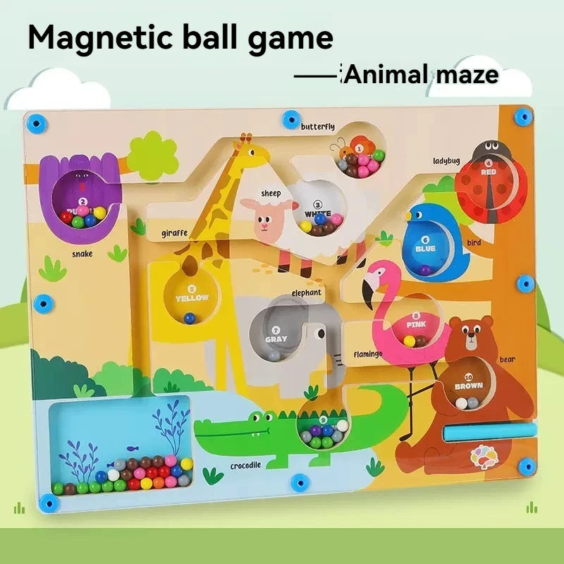 Magnetisches Zahlen-Labyrinth – Puzzle-Spiel für Konzentration und Motorik