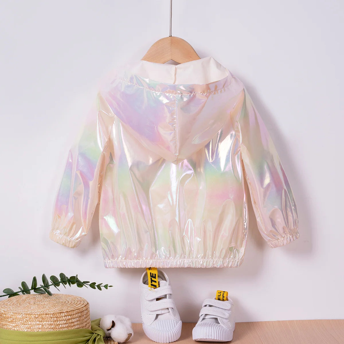 Perlglanz-Jacke für Mädchen – Trendige Kapuzenjacke für Frühling & Herbst