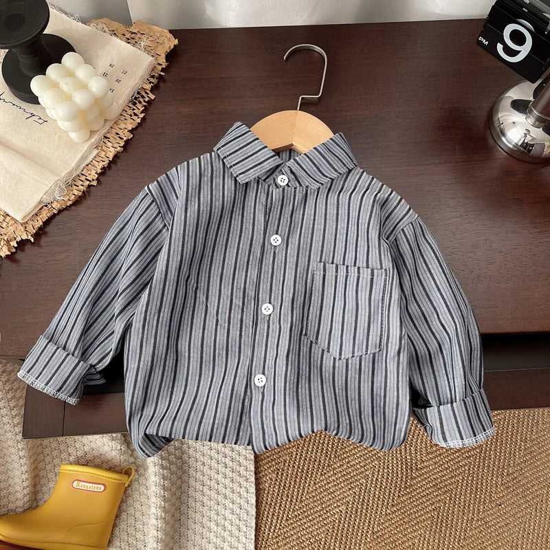 Kinder-Hemd-Kleidung, Frühling, Kariertes Kinder-Hemd – Klassische Baumwoll-Bluse für Jungen & Mädchennne Blusen, Kleidung, Kleinkind, Jungen, karierte Baumwolle, Tops, 1, 2, 3, 4 Jahre, Kinder-Langarmshirt