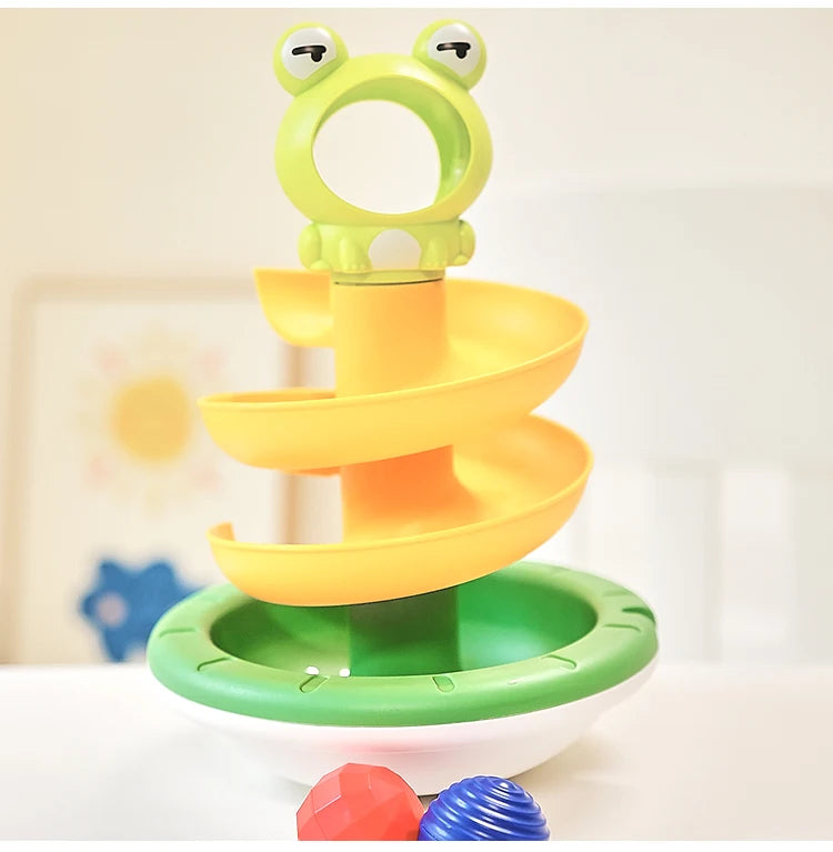 Montessori Regenbogen-Spinturm – Pädagogisches Steck- und Drehspiel für Kinder